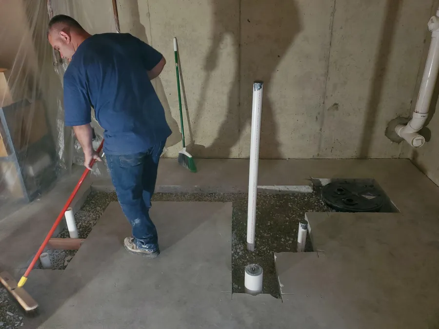 New sewer piping