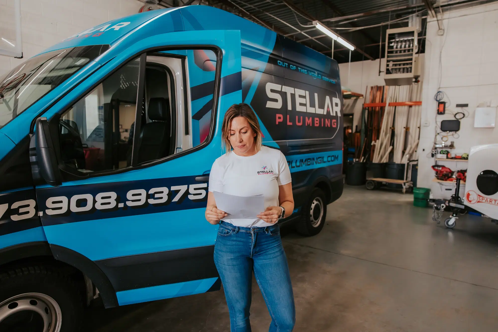 stellar plumbing van ready to deploy a schaumburg emergency plumber
